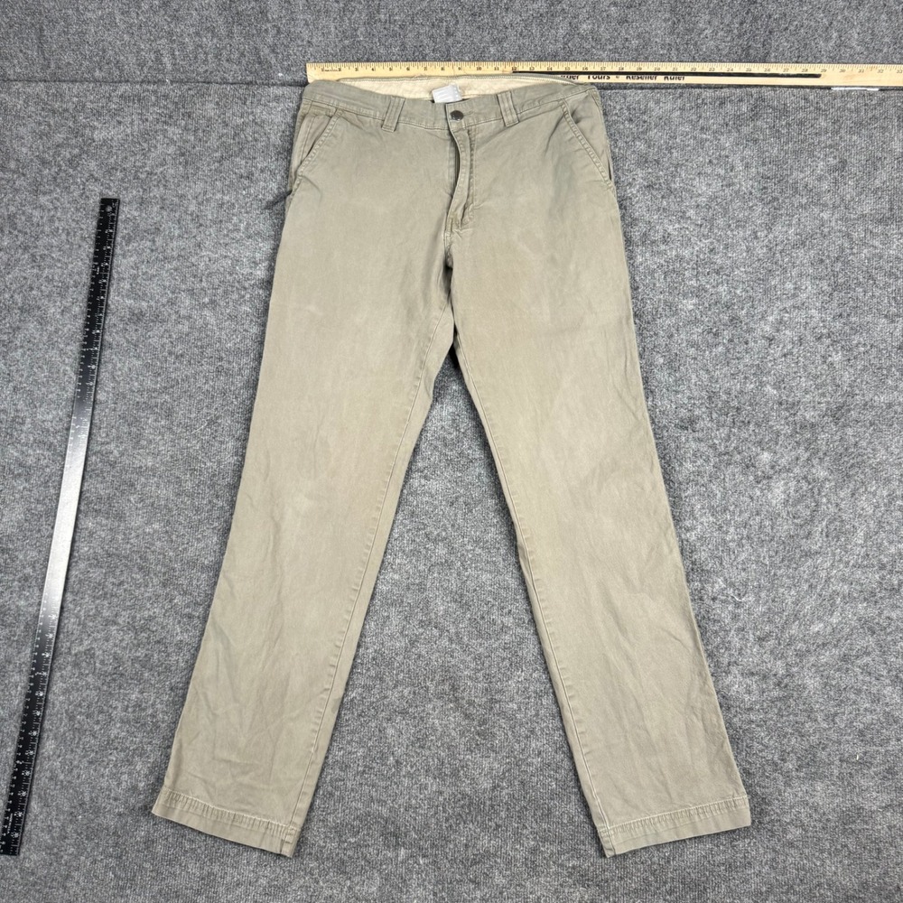 Columbia Pants Mens Size 32x34 Khaki Regular Fit Utility Cotton Stretch Workwear